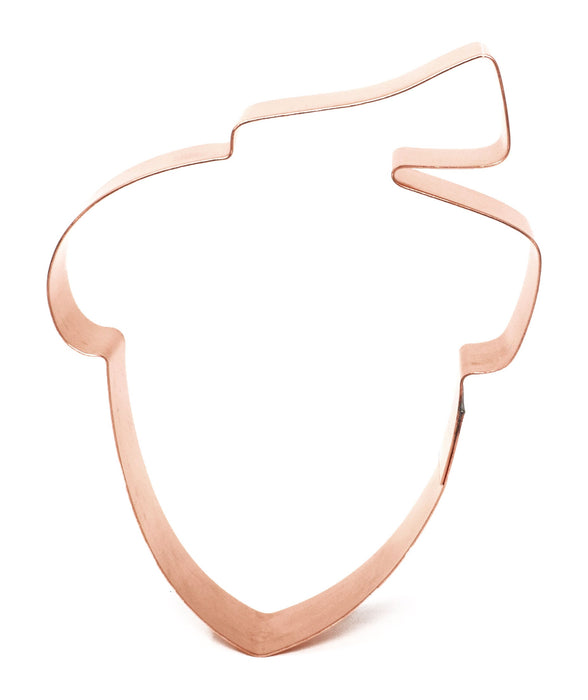 5 inch Copper Acorn Cookie Cutter - Thanksgiving Cookie Cutter, Made in USA