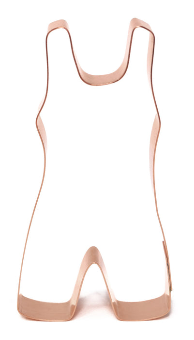 Copper Wrestling Singlet Cookie Cutter - Sports Design (5 x 2.5 inches) - Made in USA