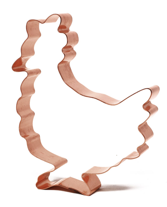 Copper Chicken Cookie Cutter, Animal Cookie Cutter, 4.75 x 4 inches, Made in USA