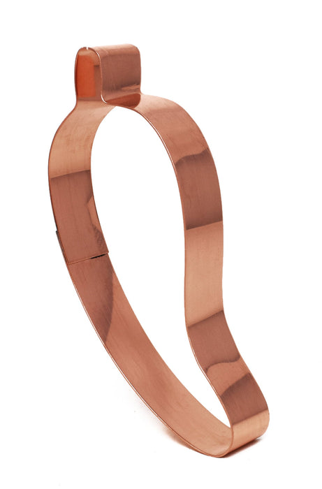 Copper Jalapeno Pepper Cookie Cutter, Vegetable Design 4.75 x 2 inches, Made in USA