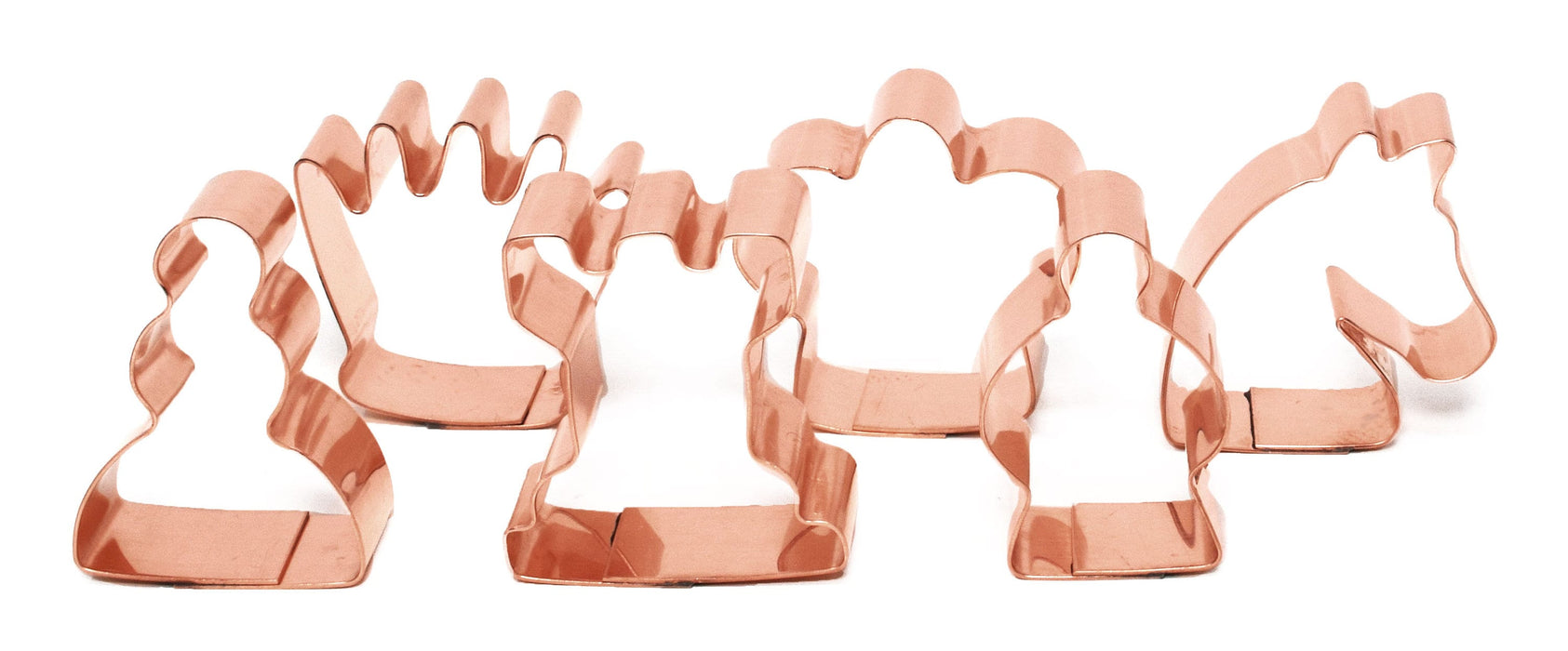 Miniature Chess Cookie Cutter Set, 6 piece Game Pieces Cookie Cutters, Made in USA