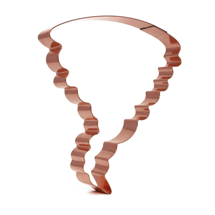 Copper Tornado Cookie Cutter - Weather Design (5 inches) - Made in USA