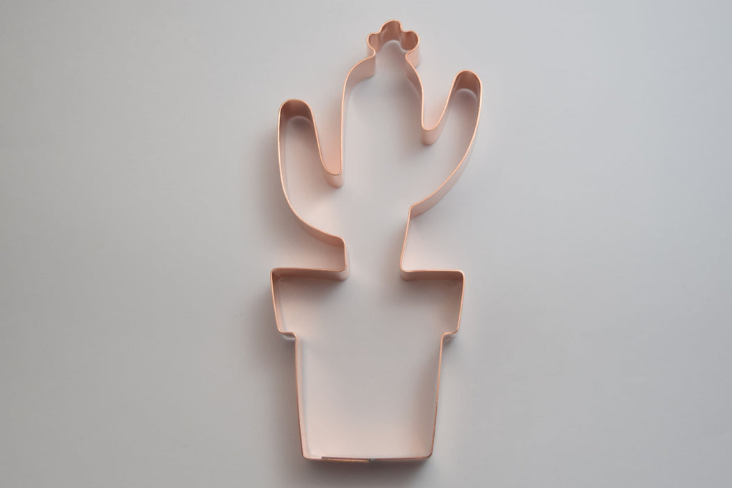 Copper Cactus Cookie Cutter, 5.75 x 2.75 inches, Made in USA