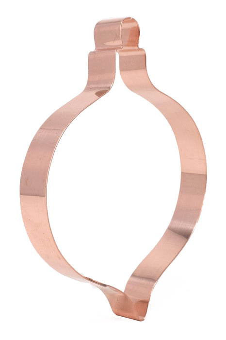 Big Copper Teardrop Ornament Cookie Cutter, Christmas Cookie Cutter, 5.75 x 4.5 inches, Made in USA