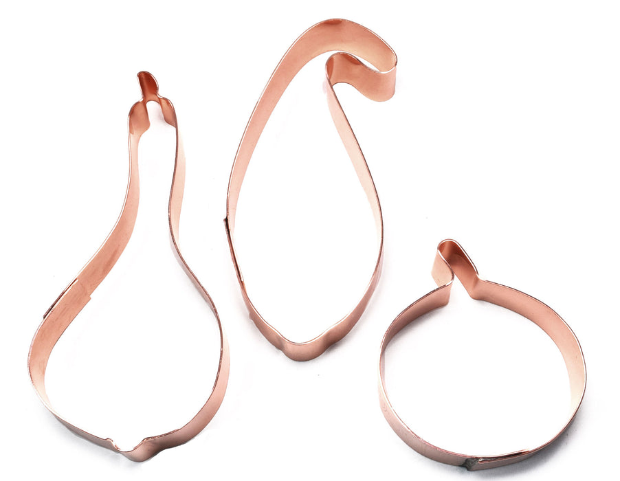 Copper Gourd Cookie Cutter Set - Thanksgiving Cookie Cutter, Made in USA