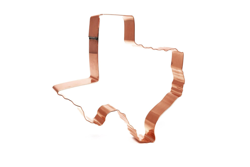 Copper State of Texas Cookie Cutter, 5.25 x 5.5 inches, Made in USA