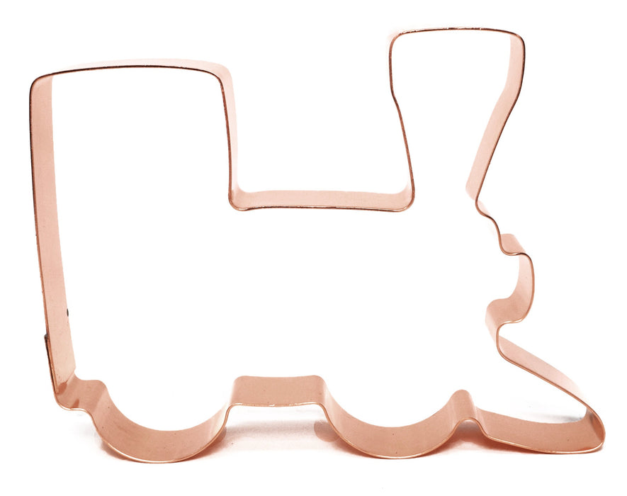 Copper Train Cookie Cutter – World Travel Design, USA Made (5 x 4 inches)