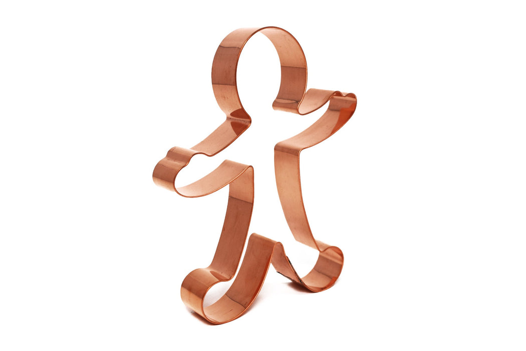 Copper Gingerbread Man Cookie Cutter - Christmas Cookie Cutter, 5 x 4 Inches, Made in USA
