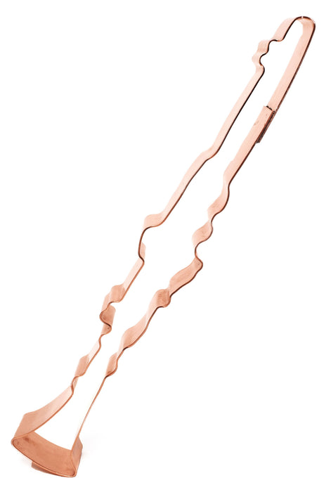 Copper Clarinet Cookie Cutter, Musical Instrument, 6.75 x 1 Inches, Made in USA