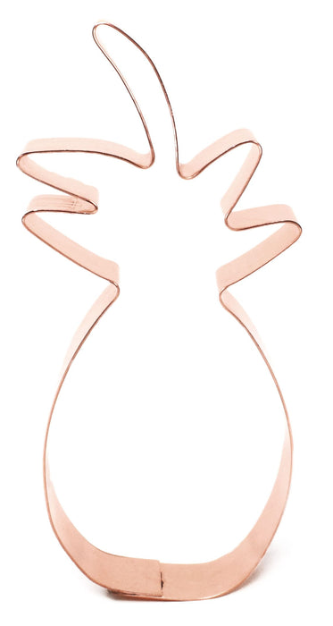 Copper Pineapple Cookie Cutter, Fruit Cookie Cutter, 5 x 3 inches, Made in USA