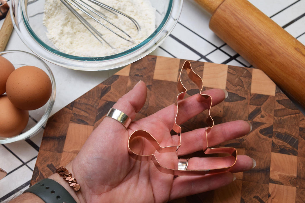 Copper Candlestick Cookie Cutter - Christmas Cookie Cutter, 4 x 3.75 Inches, Made in USA