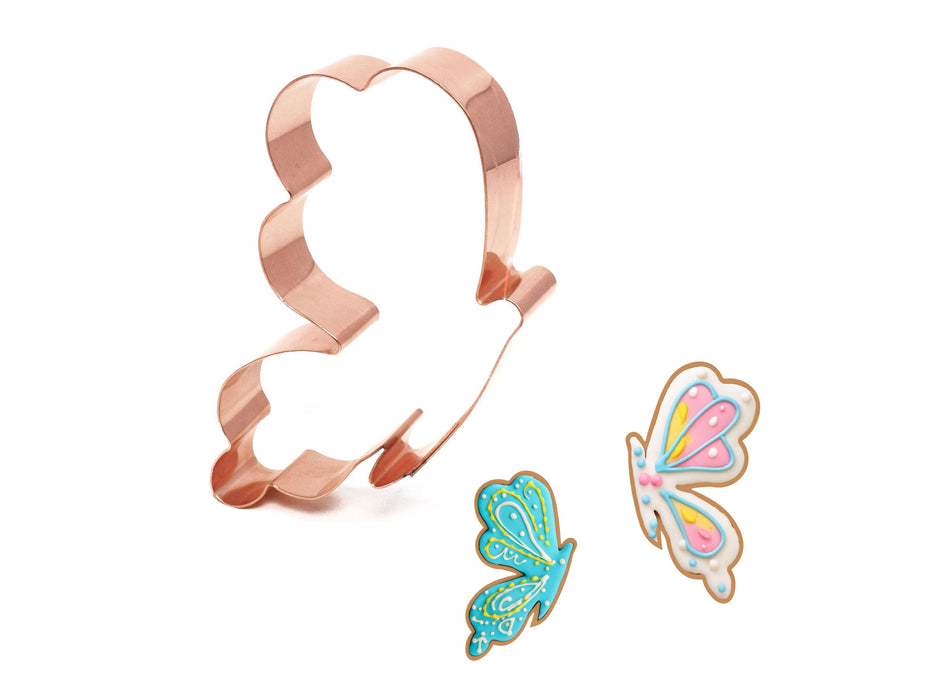 Copper Butterfly Cookie Cutter - Insect Cookie Cutter, 4.75 x 2.5 inches, Made in USA