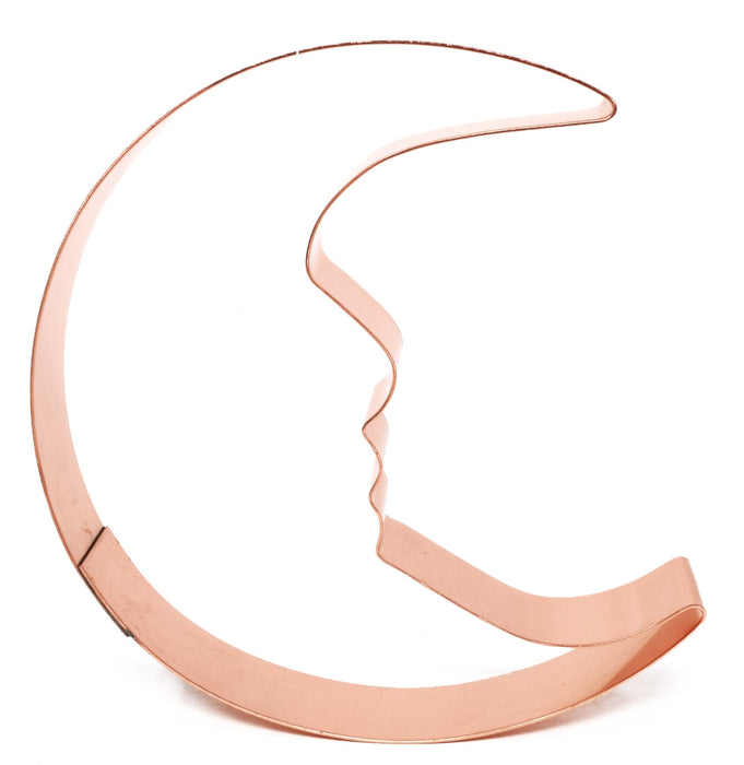 Copper Man in the Moon Cookie Cutter, 4.75 x 3.5 inches, Made in USA