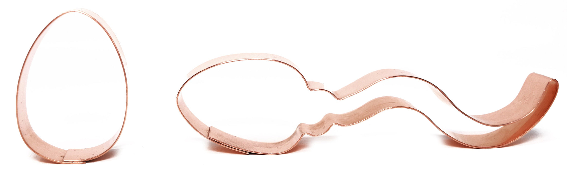 Copper Fertility Cookie Cutter Set, Sperm and Egg, Made in USA