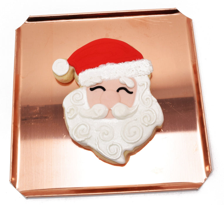 Copper Santa Claus Face Cookie Cutter - Christmas Cookie Cutter, 4.5 x 4 inches, Made in USA