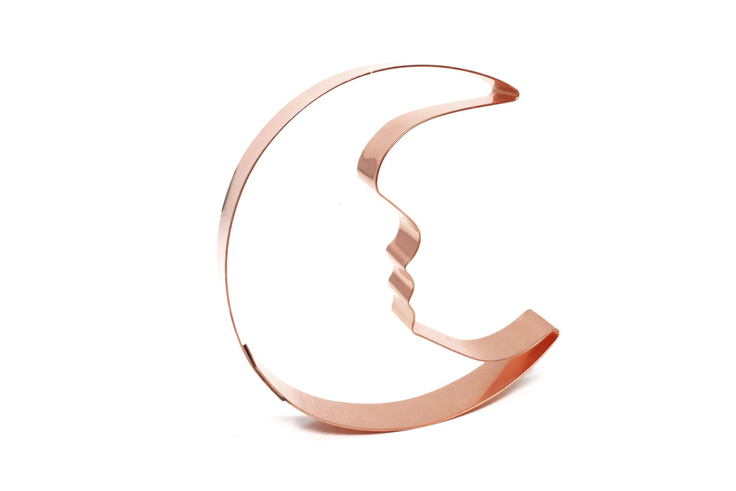 Copper Man in the Moon Cookie Cutter, 4.75 x 3.5 inches, Made in USA