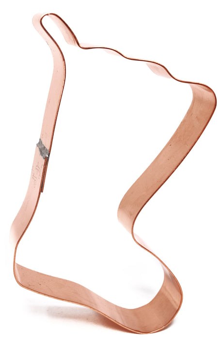 Copper Stocking Cookie Cutter - Christmas Cookie Cutter, 2.75 x 3.75 inches, Made in USA