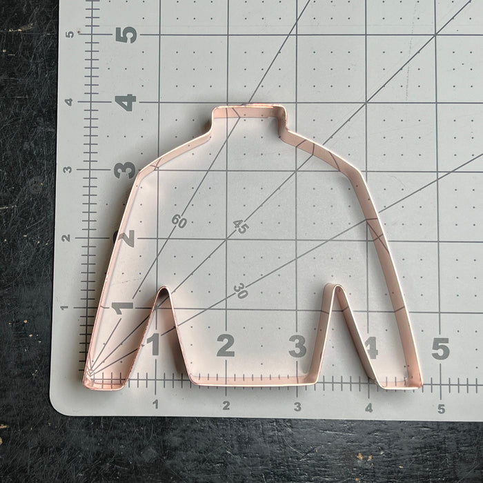 Copper Jockey Silks Cookie Cutter - Sports Design (4.5 x 4 inches) - Made in USA