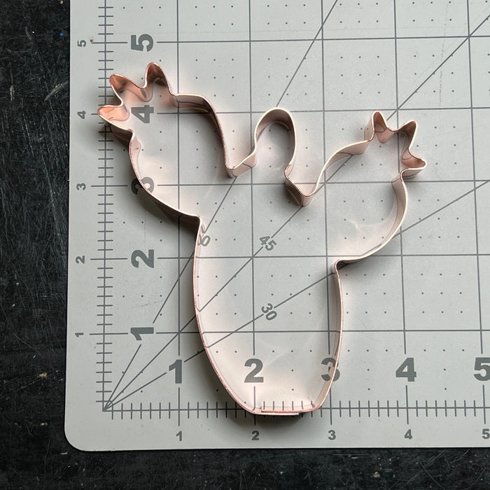 Copper Prickly Pear Cookie Cutter - Cactus Cookie Cutter, 4.25 x 4 Inches, Made in USA
