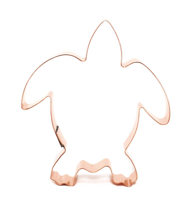 Copper Sea Turtle Cookie Cutter - Animal Cookie Cutter, 5 x 4.75 inches, Made in USA