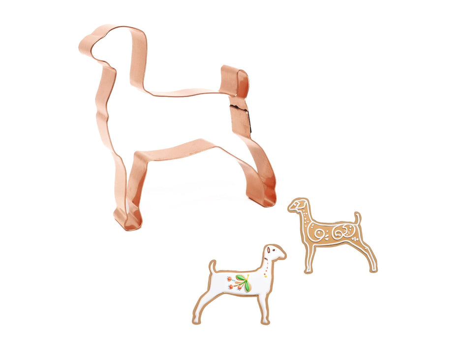 Copper Boer Goat Cookie Cutter - Animal Design (4 x 3.75 inches) - Made in USA