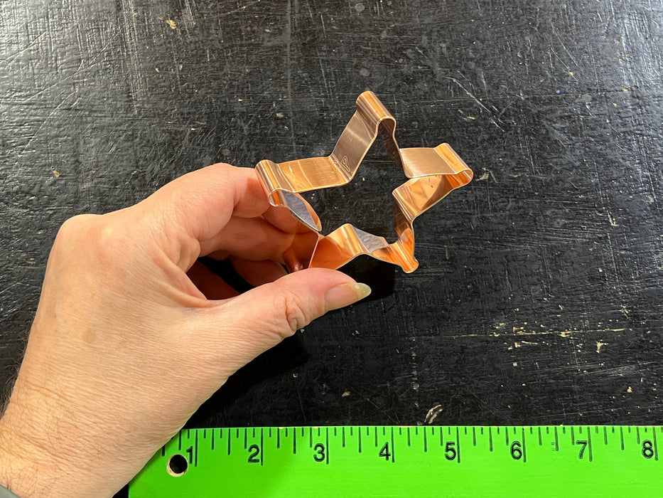 Small Copper Sheriff Badge Cookie Cutter - Western Design (3 x 3 inches) - Made in USA
