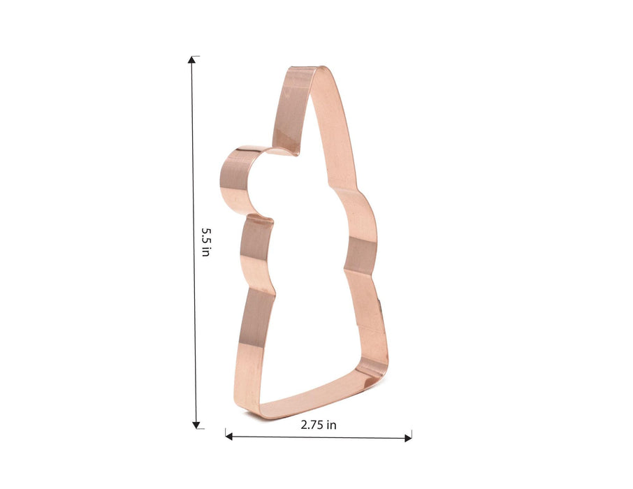 Copper Old World Santa Cookie Cutter – Christmas Baking (2.75 x 5.5 inches) - Made in USA