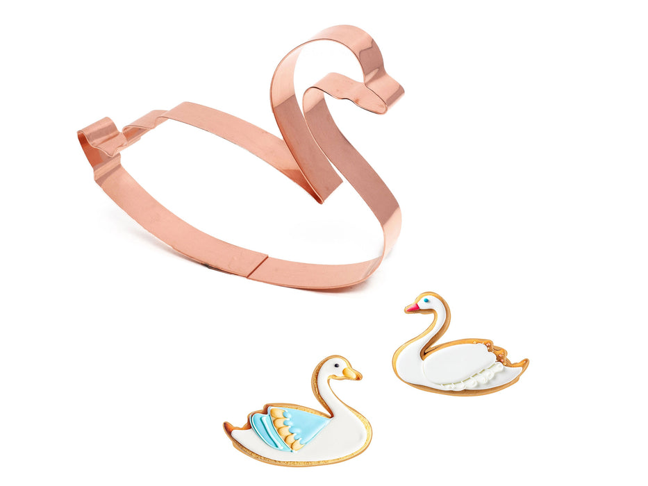 Copper Swan Cookie Cutter - Bird Cookie Cutter, Made in USA