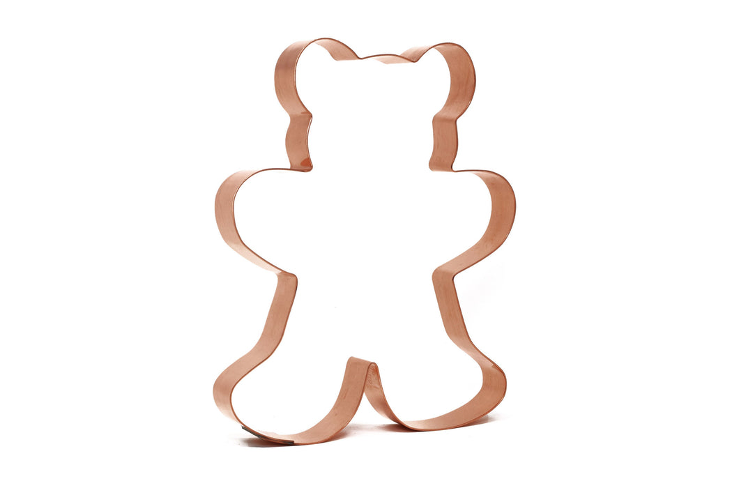 Big Copper Teddy Bear Cookie Cutter - Animal Cookie Cutter, 5.75 x 4.5 Inches, Made in USA
