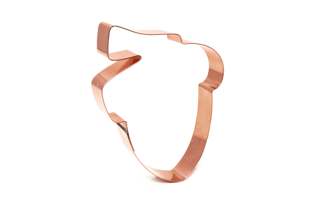 5 inch Copper Acorn Cookie Cutter - Thanksgiving Cookie Cutter, Made in USA
