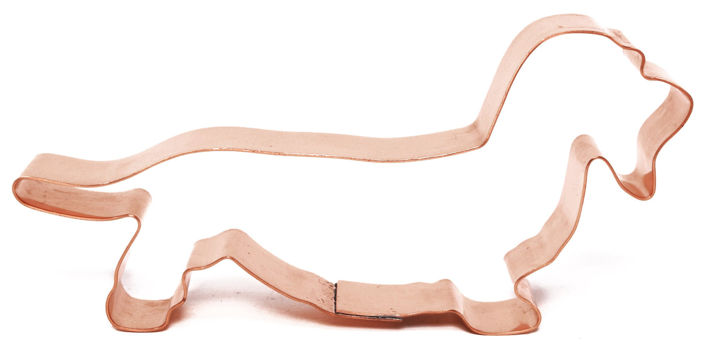 Copper Wirehaired Dachshund Cookie Cutter, Dog Cookie Cutter, 5 x 2.75 inches, Made in USA