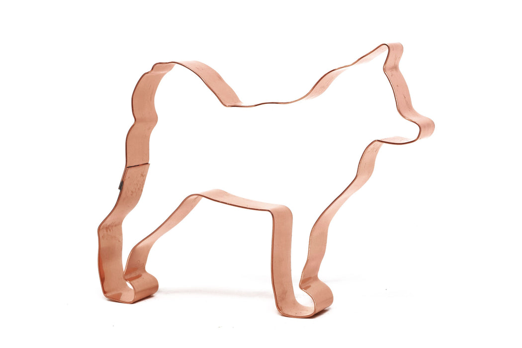 Copper Alaskan Klee Kai Cookie Cutter - Dog Cookie Cutter, 4.25 x 3.75 inches, Made in USA