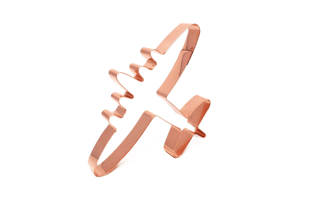 Copper B-17 Cookie Cutter, Airplane Cookie Cutter, 5.5 x 4.25 inches, Made in USA