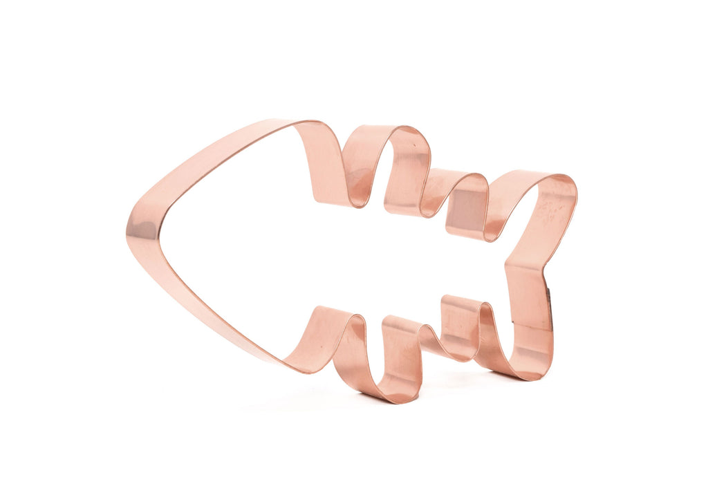 Copper Fish Bones Cookie Cutter - Fish Skeleton Cookie Cutter (5 x 2.5 inches) - Made in USA