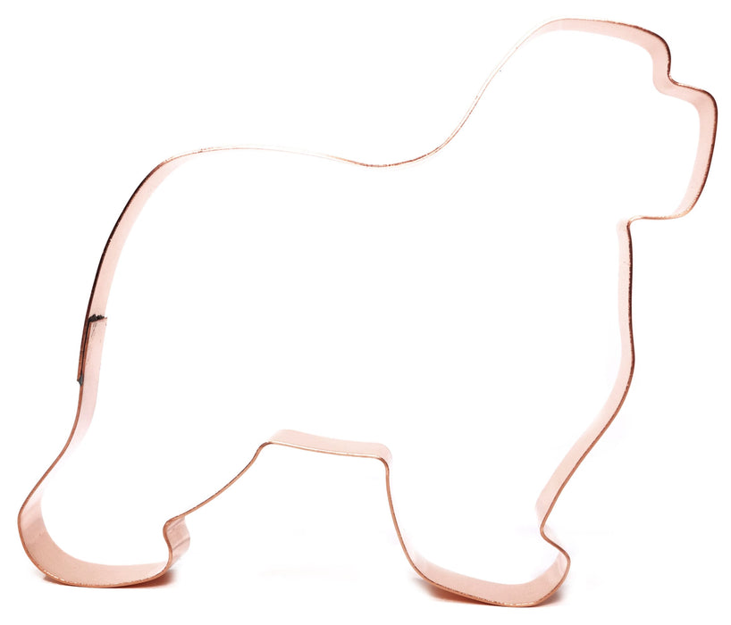 Copper Old English Sheepdog Cookie Cutter, Dog Cookie Cutter, 4.75 x 4.25 inches, Made in USA