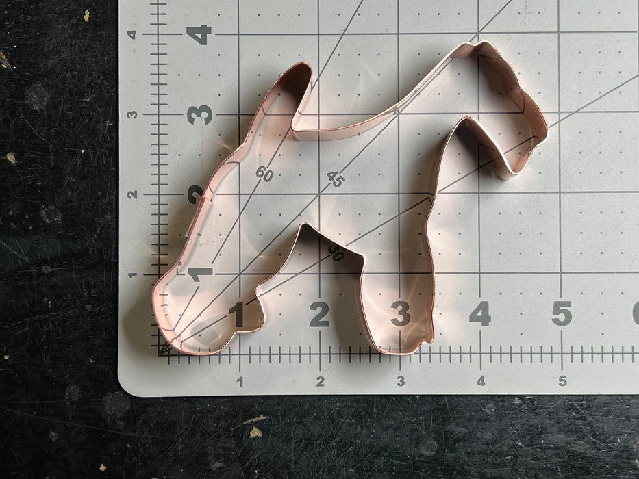 Copper Wire Fox Terrier Dog Cookie Cutter, 4.75 x 3.75 inches, Made in USA