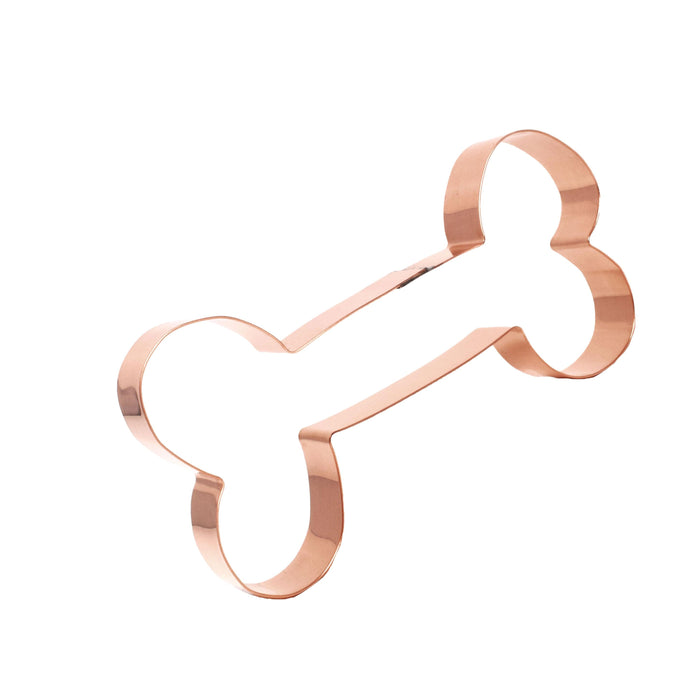 Big Copper Dog Bone Cookie Cutter, 8 x 4 inches, Made in USA