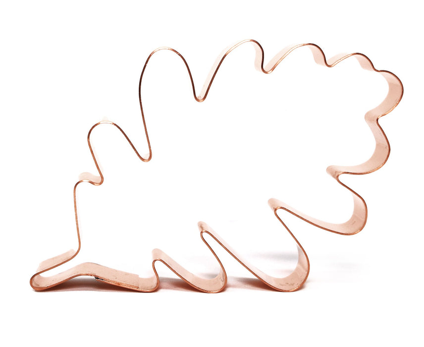 Copper Oak Leaf Cookie Cutter - Nature Design (5 x 3.25 inches) - Made in USA