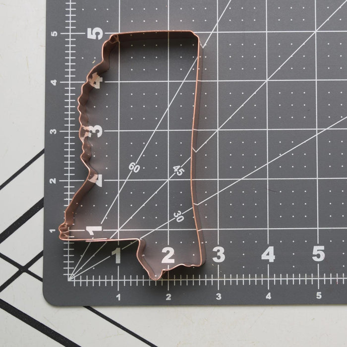 Copper Mississippi Cookie Cutter - Hospitality State Cookie Cutter,  Made in USA