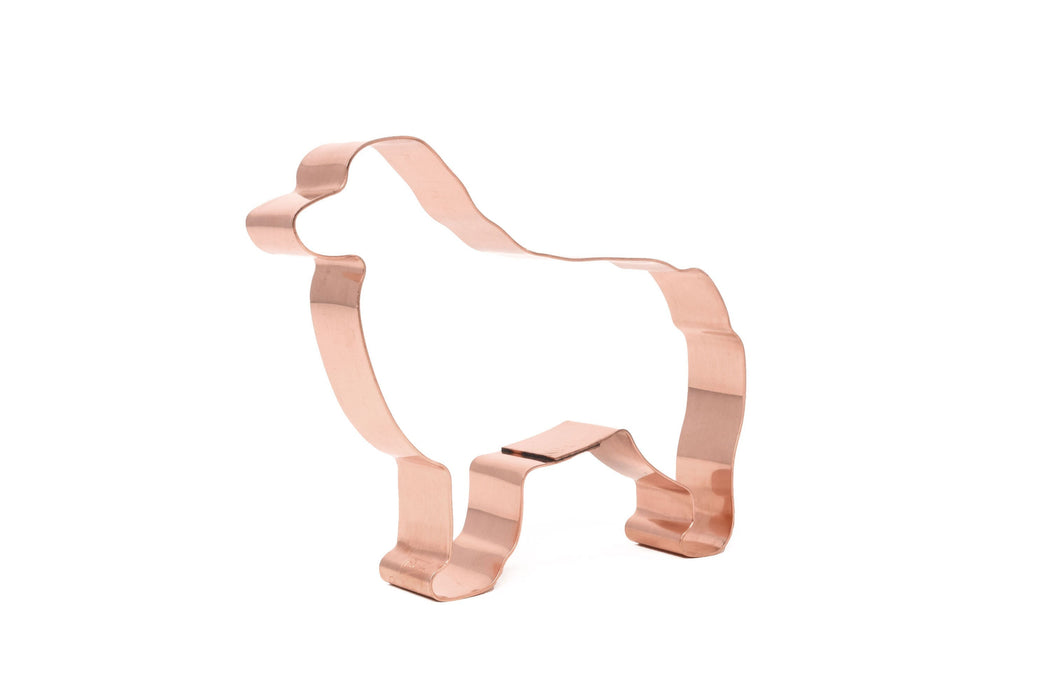 Australian Shepherd Copper Cookie Cutter - Dog Breed Design (4 x 3.25 inches) - Made in USA