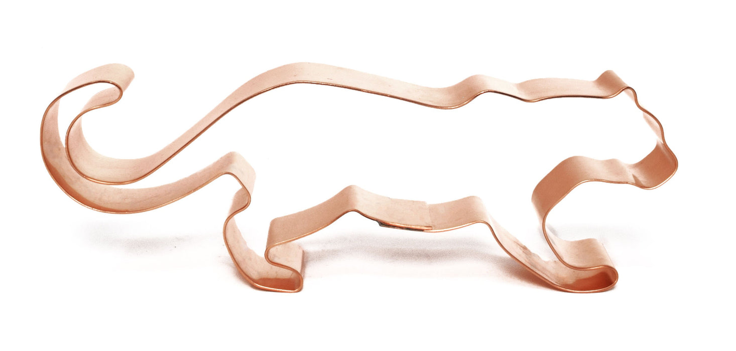 Copper Leopard Cookie Cutter - Animal Design (6 x 2 inches) - Made in USA