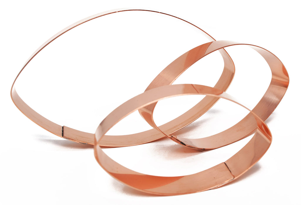 Copper Football Cookie Cutters - Sports Design (set of 3) - Made in USA