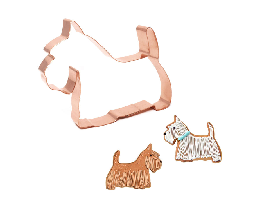 Copper Scottish Terrier Cookie Cutter - Dog Design (5 x 4inches) - Made in USA
