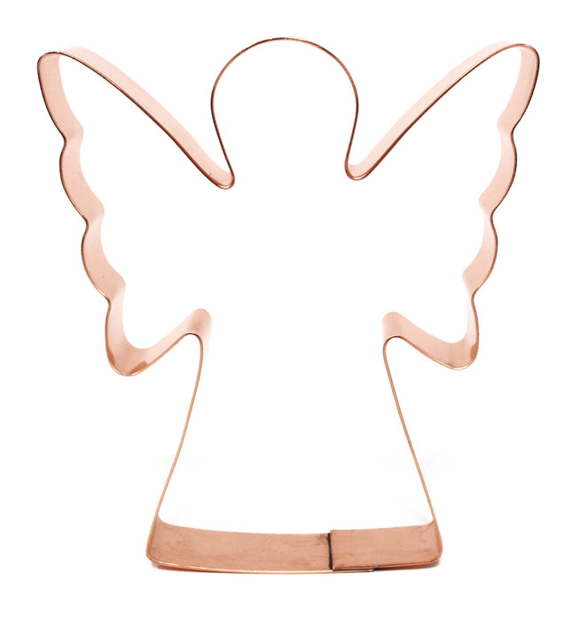 Copper Angel Cookie Cutter - Religious Cookie Cutter, 4 x 3.5 inches, Made in USA
