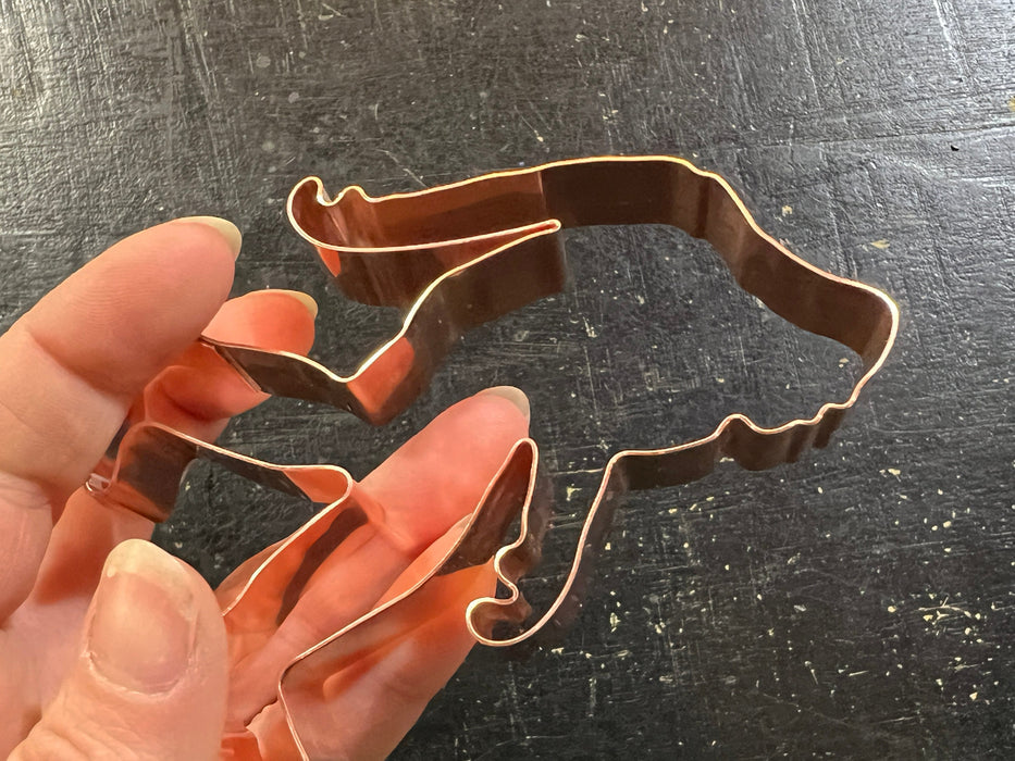 Copper Sasquatch Cookie Cutter - Bigfoot Design (4 x 2.75 inches) - Made in USA