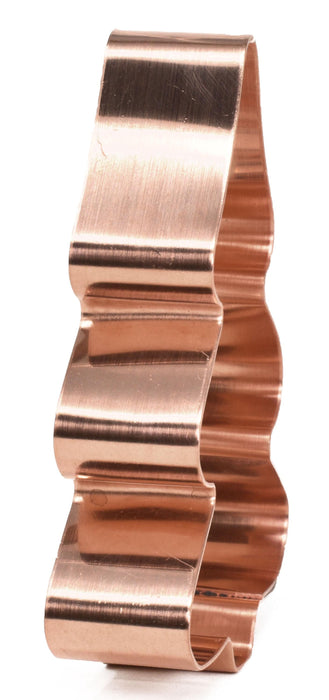 Copper Christmas Tree Cookie Cutter - (4 x 3.25 inches) - Made in USA