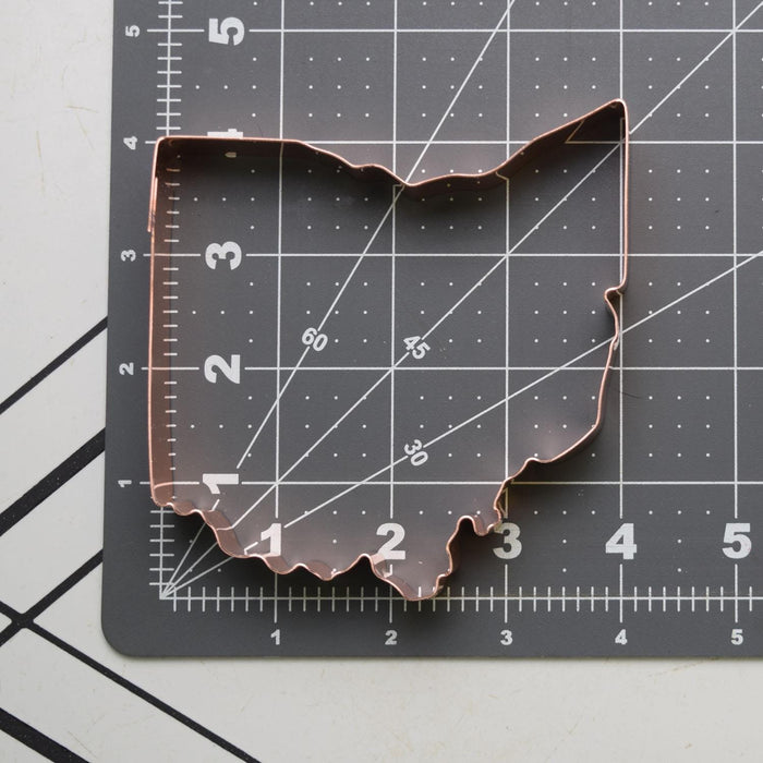 Copper Ohio Cookie Cutter - Buckeye State Cookie Cutter,  Made in USA