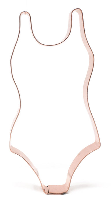 Copper Swimsuit Cookie Cutter - Beach Design (4.75 x 2.25 inches) - Made in USA