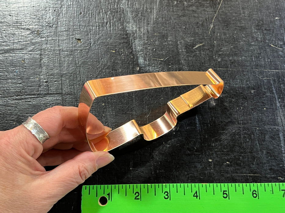 Copper Megaphone Cookie Cutter - Cheerleader Sports Design (5.25 x 2.75 inches) - Made in USA
