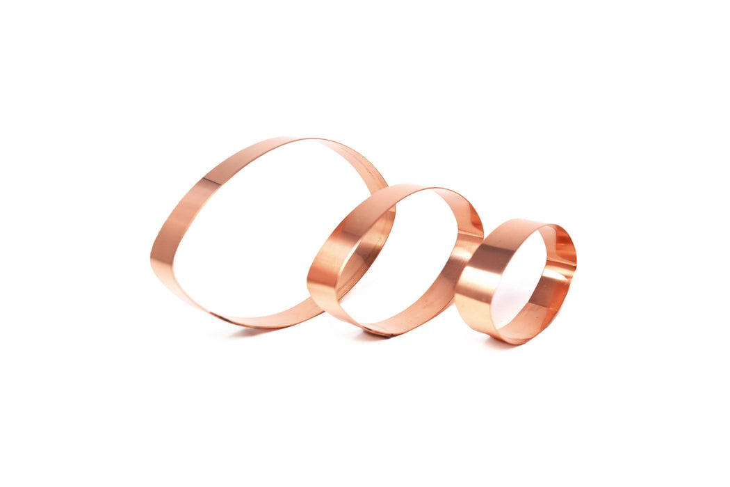 Copper Football Cookie Cutters - Sports Design (set of 3) - Made in USA